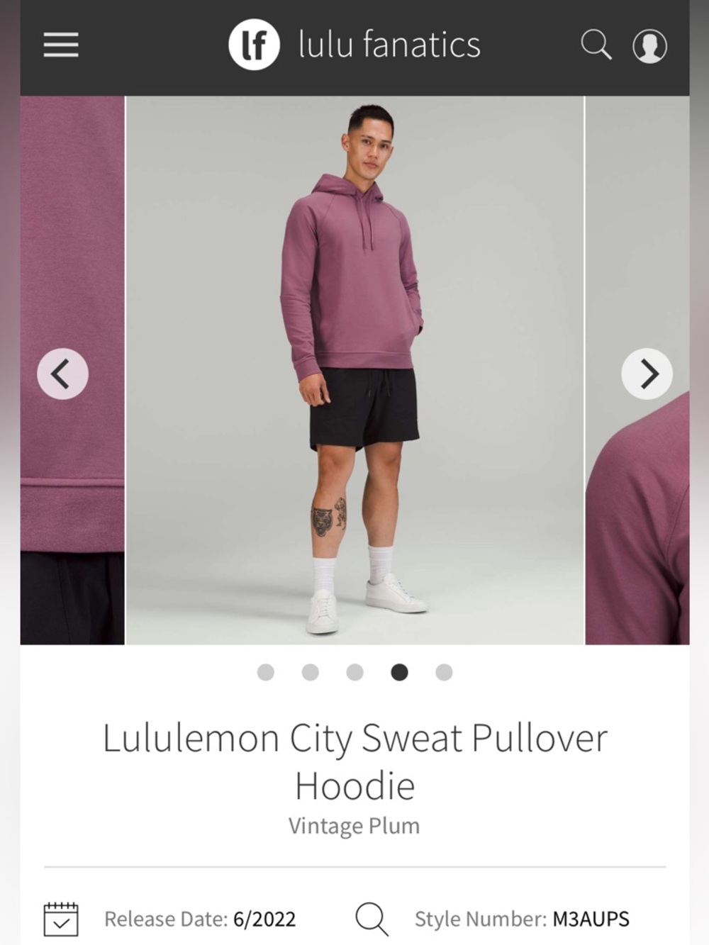 Lululemon City Sweat Pullover Hoodie Sz Medium *vintage plum*